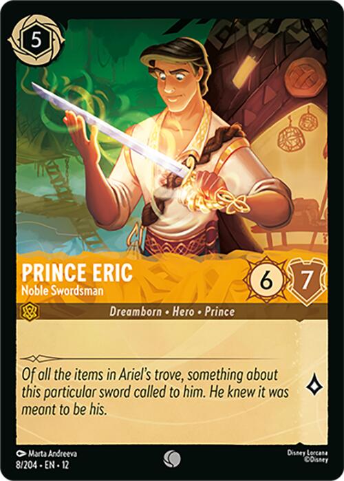 Prince Eric - Noble Swordsman (8/204) [Wilds Unknown] Lorcana Single Disney | Red Claw Gaming