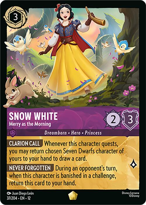 Snow White - Merry as the Morning (37/204) [Wilds Unknown] Lorcana Single Disney | Red Claw Gaming