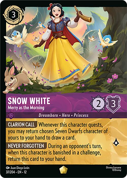 Snow White - Merry as the Morning (Foil) (37/204) [Wilds Unknown] Lorcana Single Disney | Red Claw Gaming