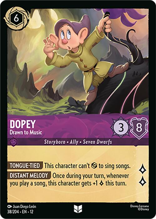 Dopey - Drawn to Music (38/204) [Wilds Unknown] Lorcana Single Disney | Red Claw Gaming