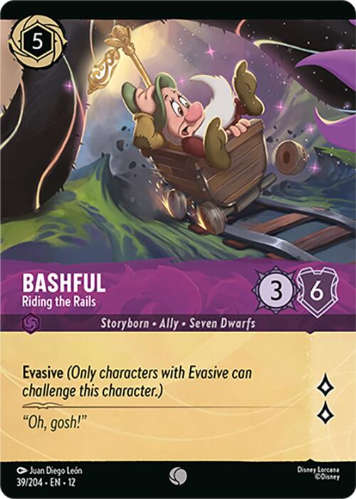 Bashful - Riding the Rails (Foil) (39/204) [Wilds Unknown] Lorcana Single Disney | Red Claw Gaming