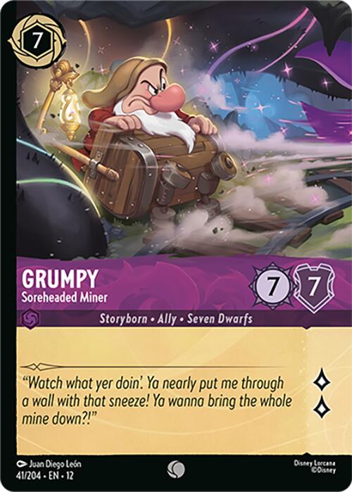 Grumpy - Soreheaded Miner (Foil) (41/204) [Wilds Unknown] Lorcana Single Disney | Red Claw Gaming
