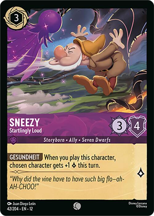 Sneezy - Startlingly Loud (42/204) [Wilds Unknown] Lorcana Single Disney | Red Claw Gaming