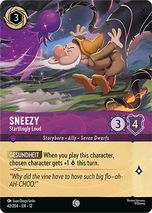 Sneezy - Startlingly Loud (Foil) (42/204) [Wilds Unknown] Lorcana Single Disney | Red Claw Gaming