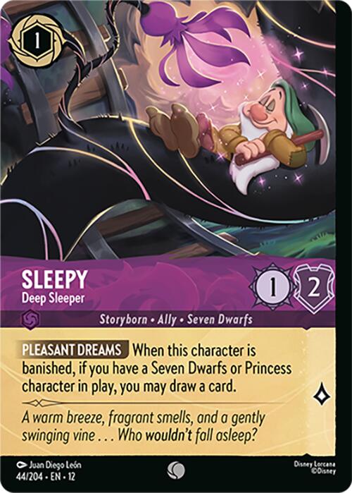 Sleepy - Deep Sleeper (Foil) (44/204) [Wilds Unknown] Lorcana Single Disney | Red Claw Gaming