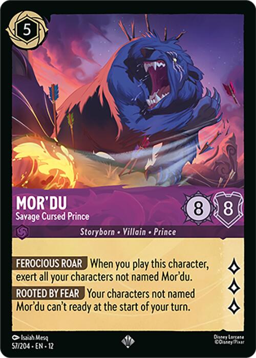 Mor'du - Savage Cursed Prince (57/204) [Wilds Unknown] Lorcana Single Disney | Red Claw Gaming