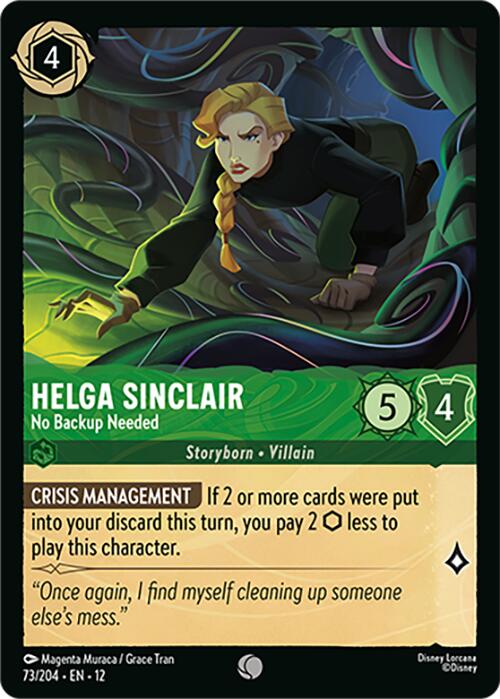 Helga Sinclair - No Backup Needed (73/204) [Wilds Unknown] Lorcana Single Disney | Red Claw Gaming
