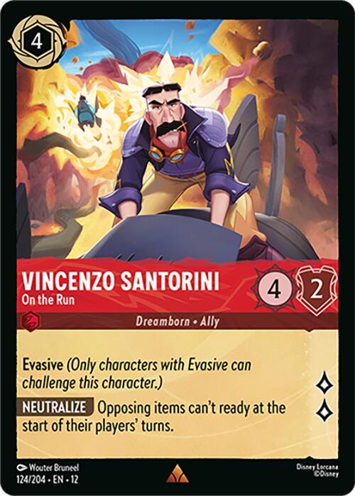 Vincenzo Santorini - On the Run (124/204) [Wilds Unknown] Lorcana Single Disney | Red Claw Gaming