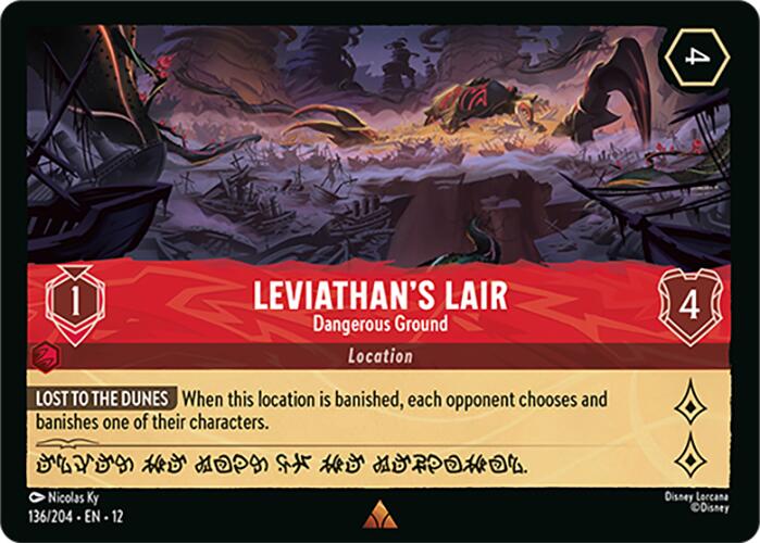 Leviathan's Lair - Dangerous Ground (136/204) [Wilds Unknown] Lorcana Single Disney | Red Claw Gaming