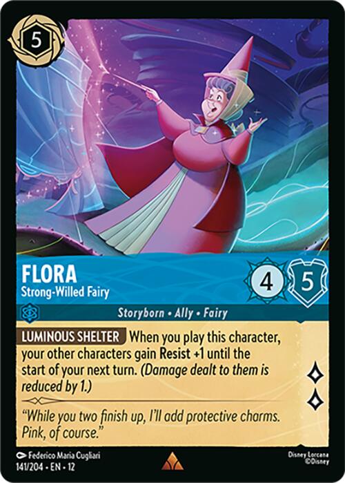 Flora - Strong-Willed Fairy (141/204) [Wilds Unknown] Lorcana Single Disney | Red Claw Gaming