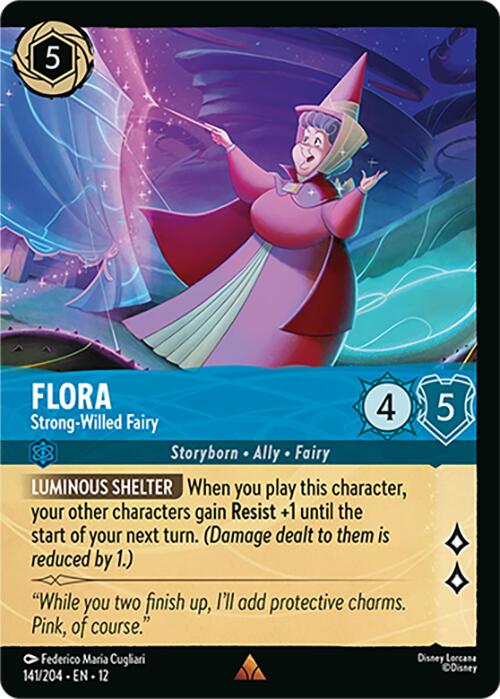Flora - Strong-Willed Fairy (Foil) (141/204) [Wilds Unknown] Lorcana Single Disney | Red Claw Gaming
