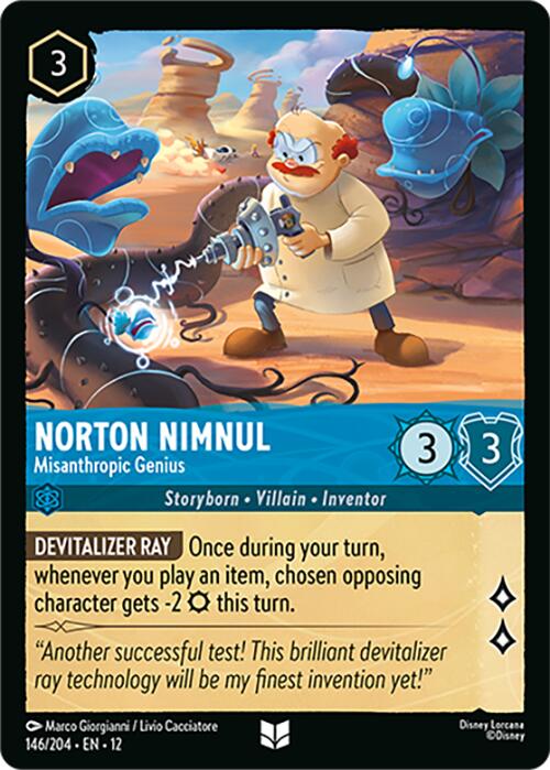 Norton Nimnul - Misanthropic Genius (146/204) [Wilds Unknown] Lorcana Single Disney | Red Claw Gaming