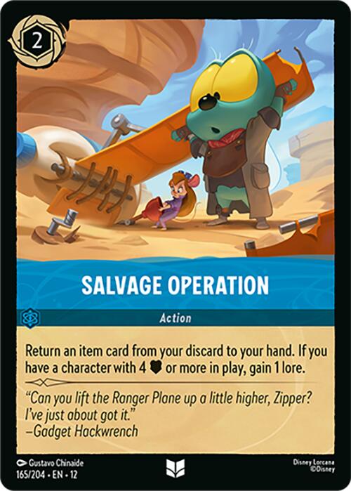Salvage Operation (165/204) [Wilds Unknown] Lorcana Single Disney | Red Claw Gaming