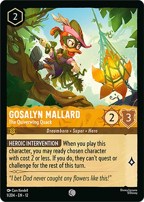 Gosalyn Mallard - The Quiverwing Quack (1/204) [Wilds Unknown] Lorcana Single Disney | Red Claw Gaming