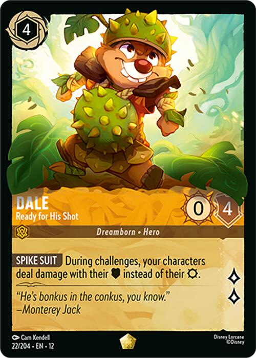 Dale - Ready for His Shot (22/204) [Wilds Unknown] Lorcana Single Disney | Red Claw Gaming
