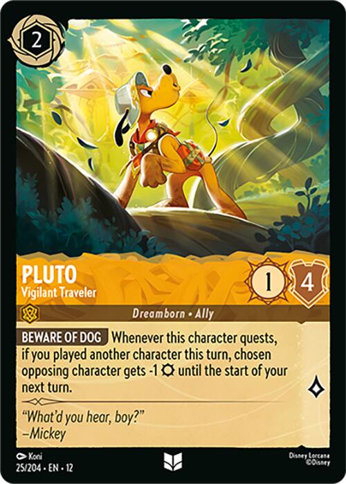 Pluto - Vigilant Traveler (25/204) [Wilds Unknown] Lorcana Single Disney | Red Claw Gaming