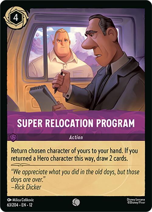 Super Relocation Program (63/204) [Wilds Unknown] Lorcana Single Disney | Red Claw Gaming