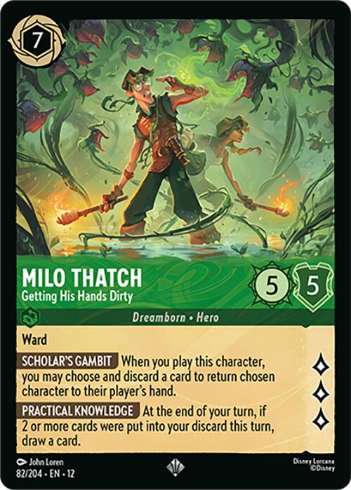 Milo Thatch - Getting His Hands Dirty (82/204) [Wilds Unknown] Lorcana Single Disney | Red Claw Gaming