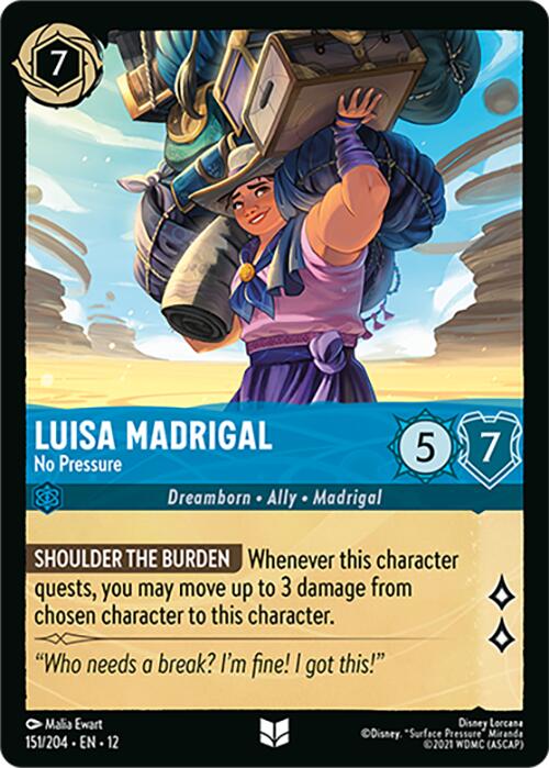 Luisa Madrigal - No Pressure (151/204) [Wilds Unknown] Lorcana Single Disney | Red Claw Gaming