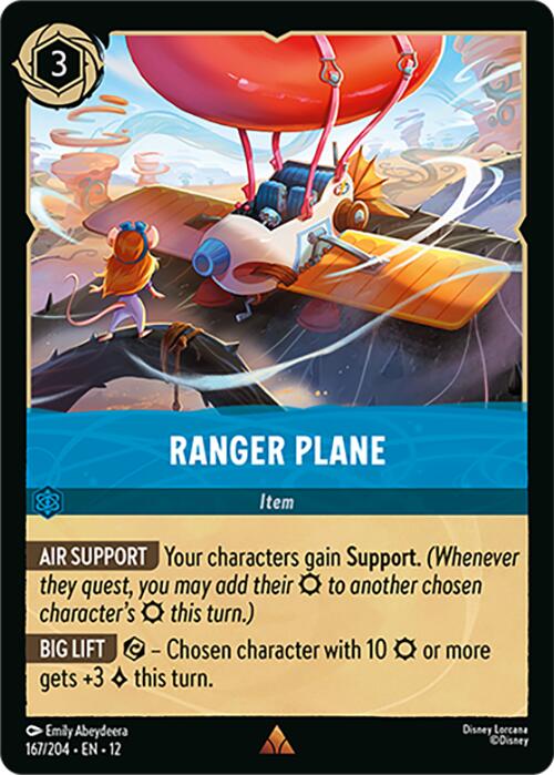 Ranger Plane (167/204) [Wilds Unknown] Lorcana Single Disney | Red Claw Gaming