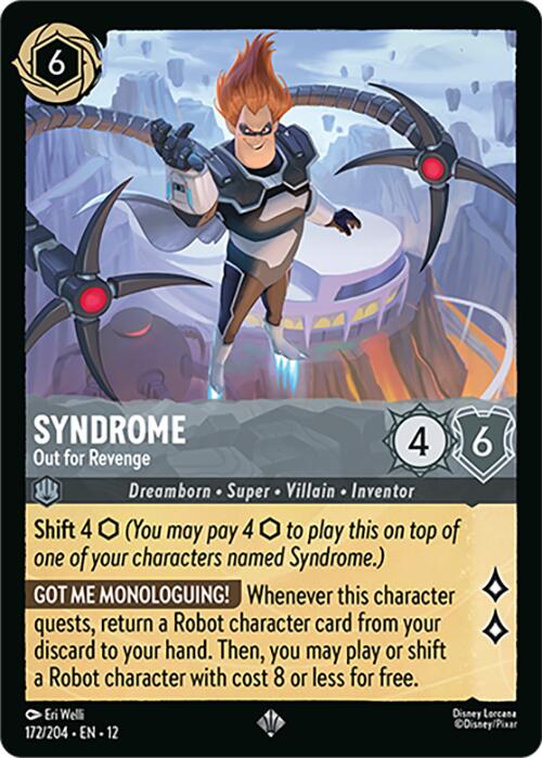 Syndrome - Out for Revenge (172/204) [Wilds Unknown] Lorcana Single Disney | Red Claw Gaming