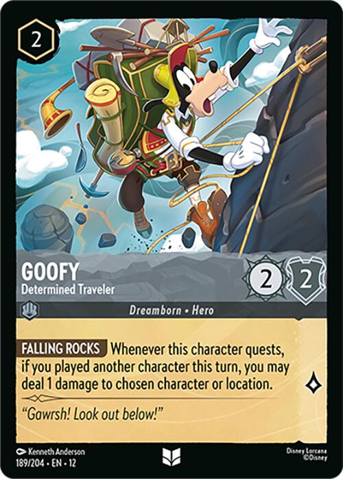 Goofy - Determined Traveler (189/204) [Wilds Unknown] Lorcana Single Disney | Red Claw Gaming