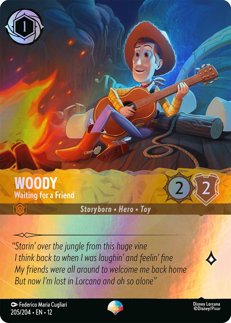 Woody - Waiting for a Friend (Epic) (205/204) [Wilds Unknown] Lorcana Single Disney | Red Claw Gaming