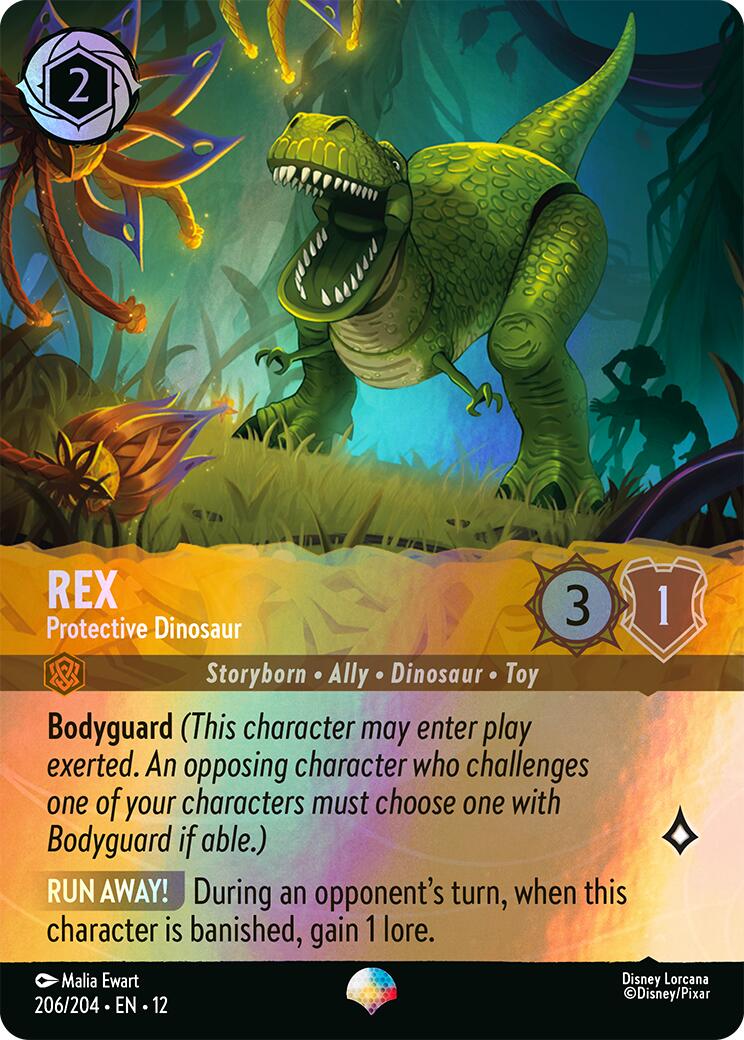 Rex - Protective Dinosaur (Epic) (206/204) [Wilds Unknown] Lorcana Single Disney | Red Claw Gaming