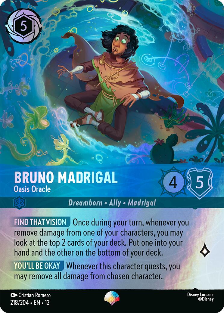 Bruno Madrigal - Oasis Oracle (Epic) (218/204) [Wilds Unknown] Lorcana Single Disney | Red Claw Gaming