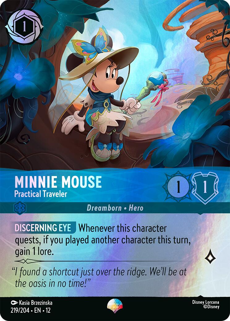 Minnie Mouse - Practical Traveler (Epic) (219/204) [Wilds Unknown] Lorcana Single Disney | Red Claw Gaming