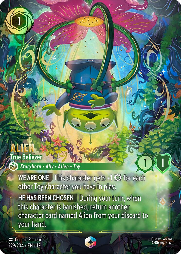Alien - True Believer (Enchanted) (229/204) [Wilds Unknown] Lorcana Single Disney | Red Claw Gaming