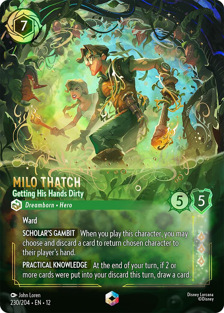 Milo Thatch - Getting His Hands Dirty (Enchanted) (230/204) [Wilds Unknown] Lorcana Single Disney | Red Claw Gaming