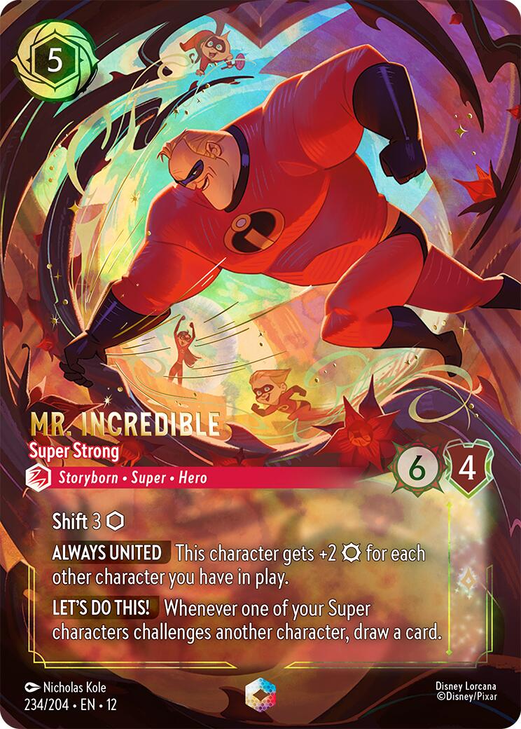 Mr. Incredible - Super Strong (Enchanted) (234/204) [Wilds Unknown] Lorcana Single Disney | Red Claw Gaming