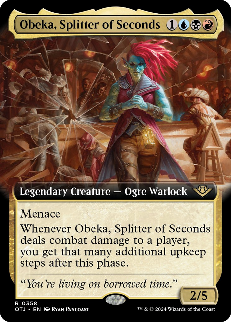 Obeka, Splitter of Seconds (Extended Art) [Outlaws of Thunder Junction] MTG Single Magic: The Gathering    | Red Claw Gaming