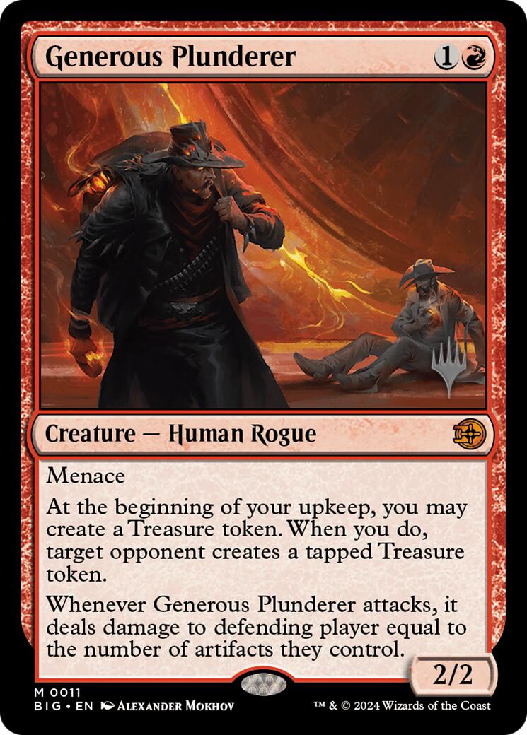 Generous Plunderer [Outlaws of Thunder Junction Promos] MTG Single Magic: The Gathering | Red Claw Gaming