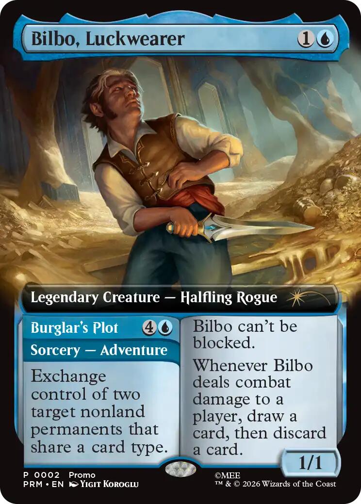 Bilbo, Luckwearer (Extended Art) [Media Promos] MTG Single Magic: The Gathering | Red Claw Gaming