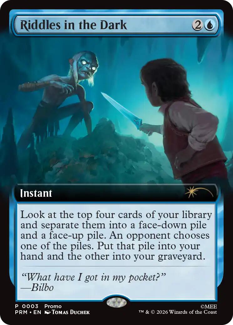 Riddles in the Dark (Extended Art) [Media Promos] MTG Single Magic: The Gathering | Red Claw Gaming