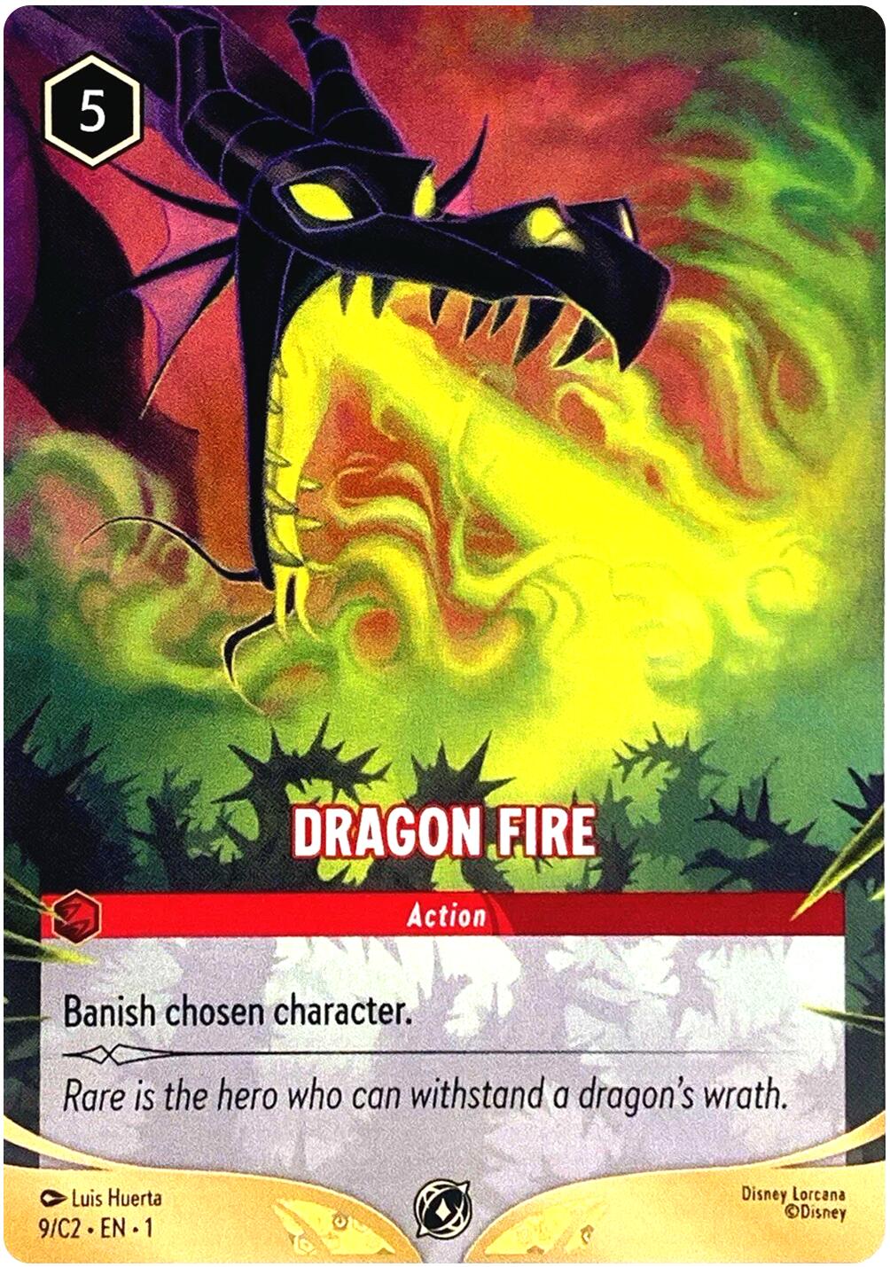 Dragon Fire (9/C2) (1) [Promo Cards] Lorcana Single Disney | Red Claw Gaming