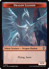Dragon Illusion // Elemental (0019) Double-Sided Token [Secrets of Strixhaven Commander Tokens] MTG Single Magic: The Gathering | Red Claw Gaming