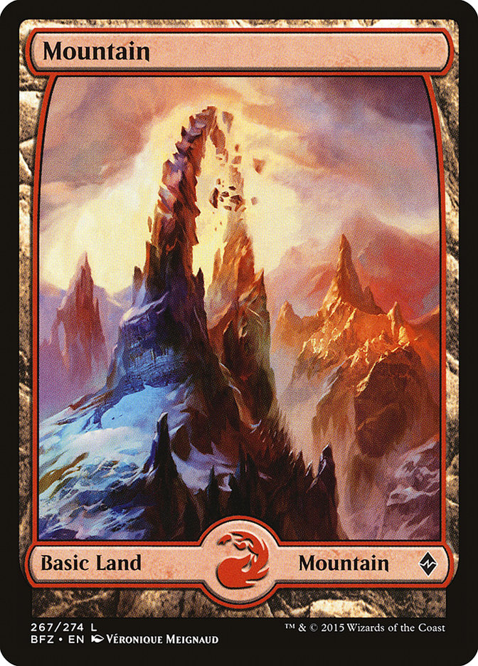 Mountain (267) (Full Art) [Battle for Zendikar] MTG Single Magic: The Gathering | Red Claw Gaming