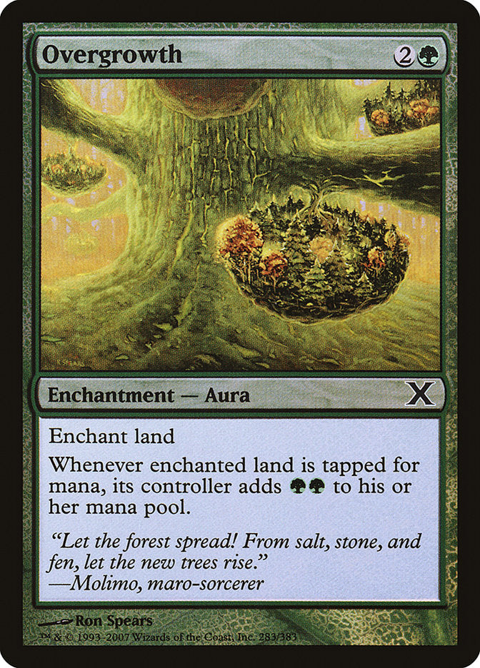 Overgrowth (Premium Foil) [Tenth Edition] MTG Single Magic: The Gathering | Red Claw Gaming