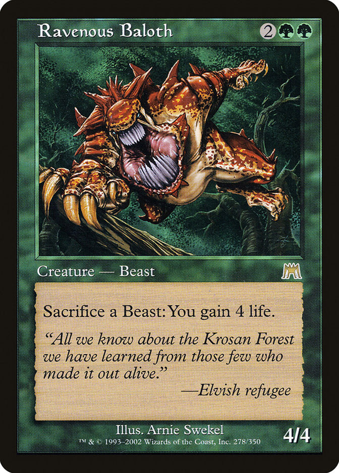Ravenous Baloth [Onslaught] MTG Single Magic: The Gathering | Red Claw Gaming