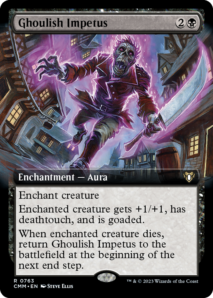 Ghoulish Impetus (Extended Art) [Commander Masters] MTG Single Magic: The Gathering | Red Claw Gaming