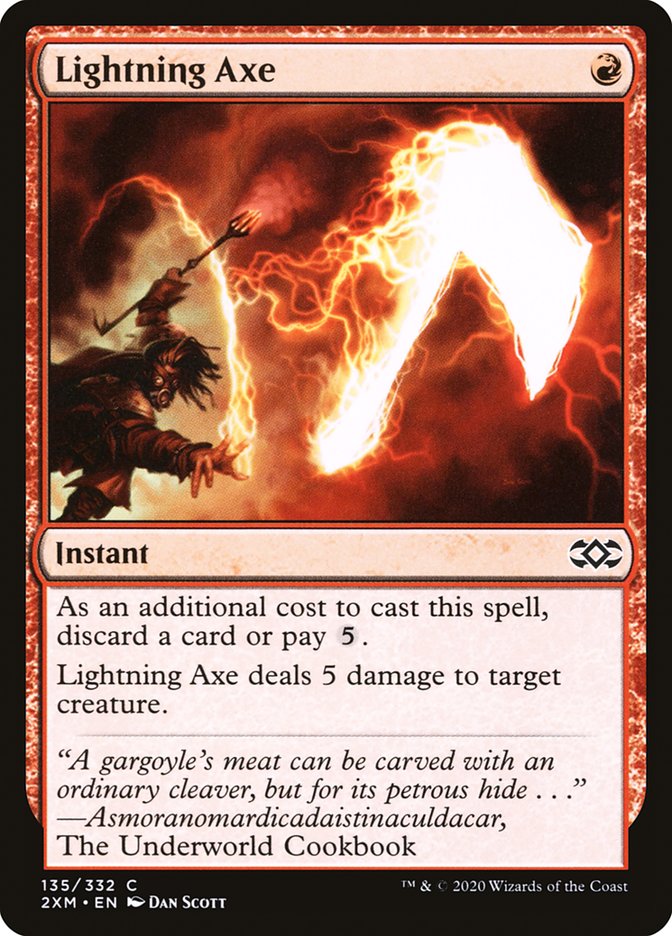 Lightning Axe [Double Masters] MTG Single Magic: The Gathering | Red Claw Gaming