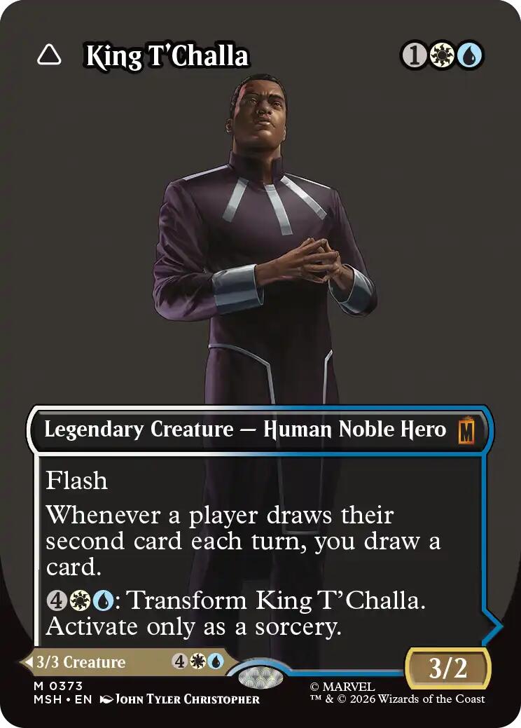 King T'Challa (Borderless) (0373) [Marvel Super Heroes] MTG Single Magic: The Gathering | Red Claw Gaming