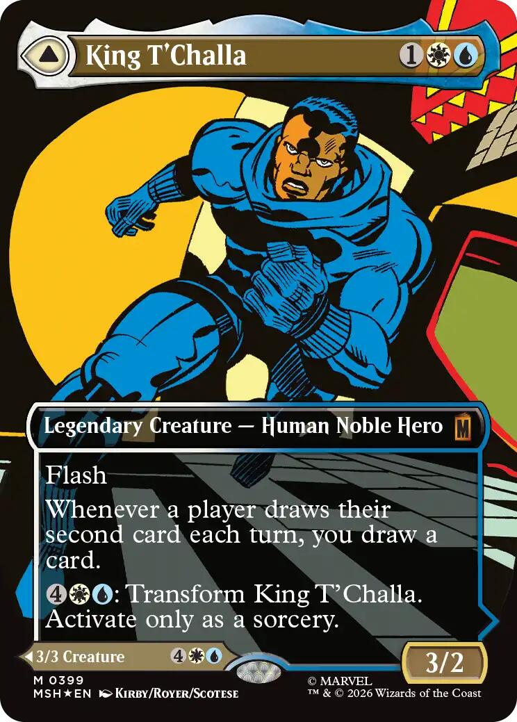 King T'Challa (Borderless) (0399) [Marvel Super Heroes] MTG Single Magic: The Gathering | Red Claw Gaming