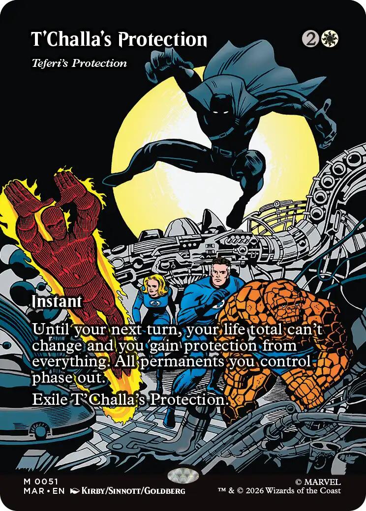 T'Challa's Protection - Teferi's Protection (Borderless) [Marvel Universe: Eternal-Legal] | Red Claw Gaming