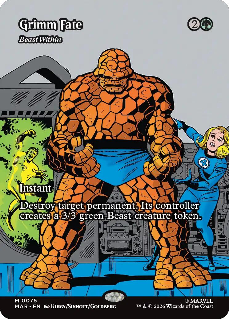 Grimm Fate - Beast Within (Borderless) [Marvel Universe: Eternal-Legal] | Red Claw Gaming