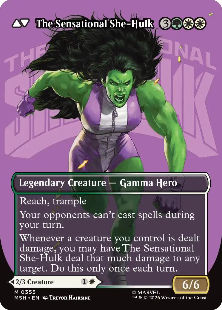 Jennifer Walters // The Sensational She-Hulk (Borderless) (0355) [Marvel Super Heroes] | Red Claw Gaming