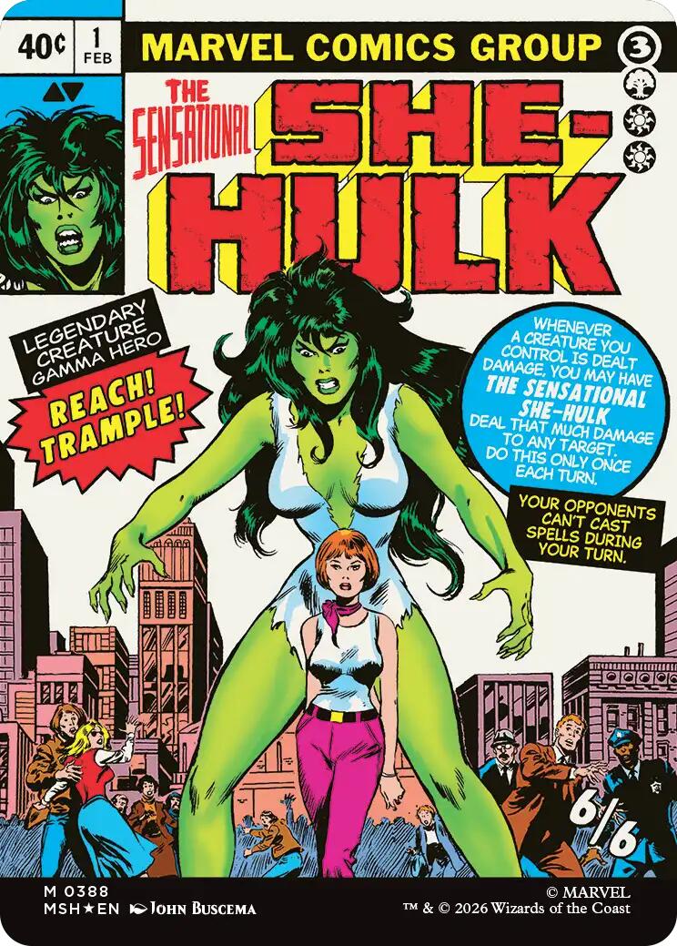 Jennifer Walters // The Sensational She-Hulk (Borderless) (0388) [Marvel Super Heroes] | Red Claw Gaming